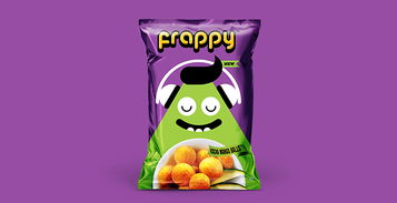 童趣魔法 可愛卡通風格Frappy膨化食品的包裝設計與雙軌銷售策略